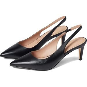 NWT Cole Haan Women's Vandam Sling Back Pump 65MM, Black Leather-Size 7.5